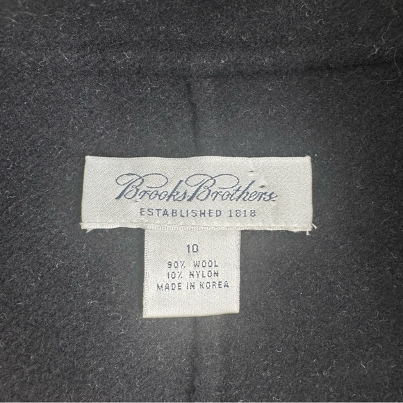 Brooks Brothers Women's Wool Blend Full Zip Jackets Black and White in Size 10 - Picture 5 of 10
